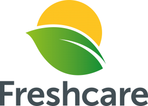 FreshCare徽标 - 肖像CMYK灰色类型